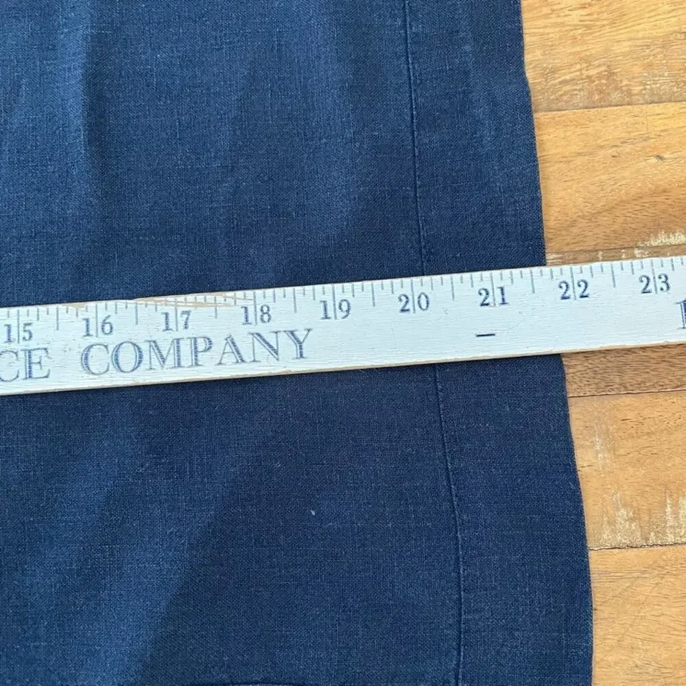 Napkin Set of 6 22in x 22in Navy Blue 100% Linen